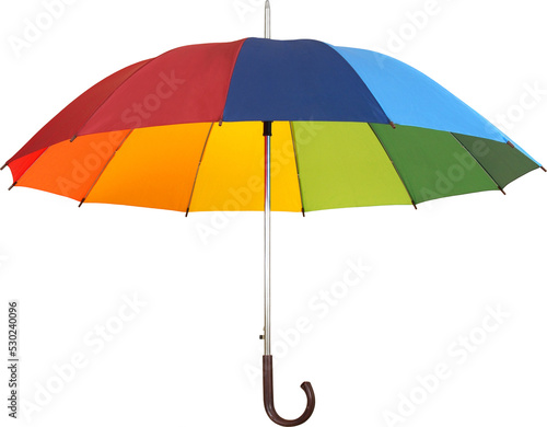 Rainbow umbrella on transparent background