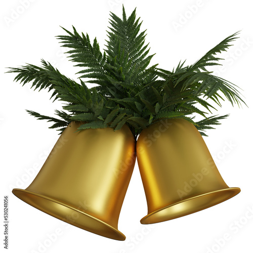 3d rendered christmas bell transparent background (ID: 530241056)
