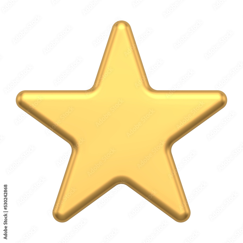 Golden minimalistic star of 3d new year. Bright decoration for christmas and trendy interior Golden minimalistic star of 3d new year. Bright decoration for christmas and trendy interior