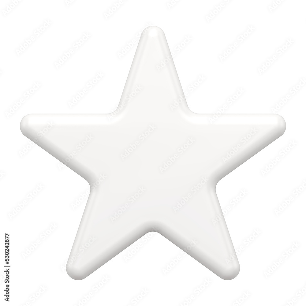 White minimalistic star of 3d new year. Bright decoration for christmas and trendy interior White minimalistic star of 3d new year. Bright decoration for christmas and trendy interior