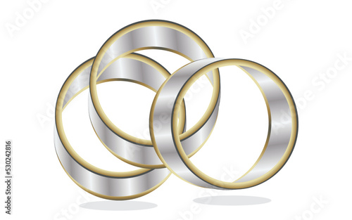 Pair Of Rings illustrator design Pro Vector
