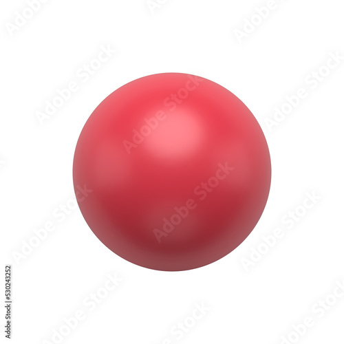 Red christmas sphere. Realistic glass surface with festive ornament