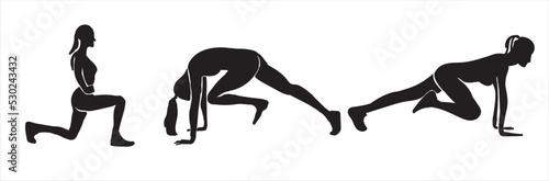 Exercise silhouette drawings to get your body in shape