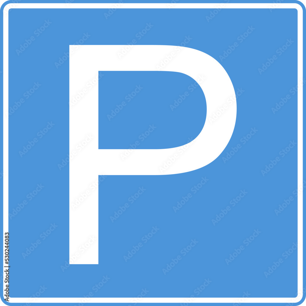 Road information signs. Parking place. Vector image.