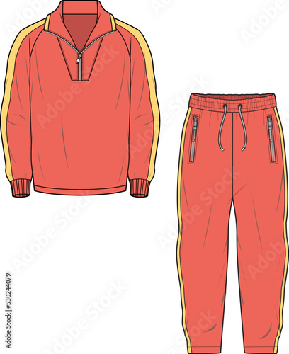 TRACK SUIT SWEAT TOP AND BOTTOM SET VECTOR