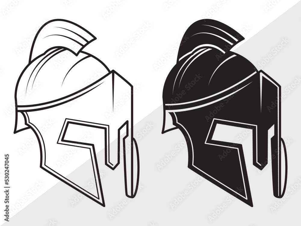 Spartan Helmet SVG, Sword Helmet Svg, Warrior Medieval Svg, Spartan Svg