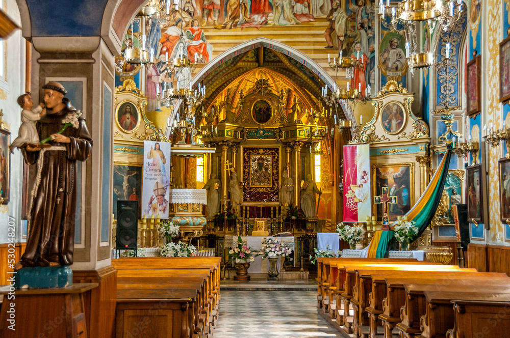 Obraz premium Brdow, big village in central Poland. The Sanctuary of Victoriaus Our Lady.