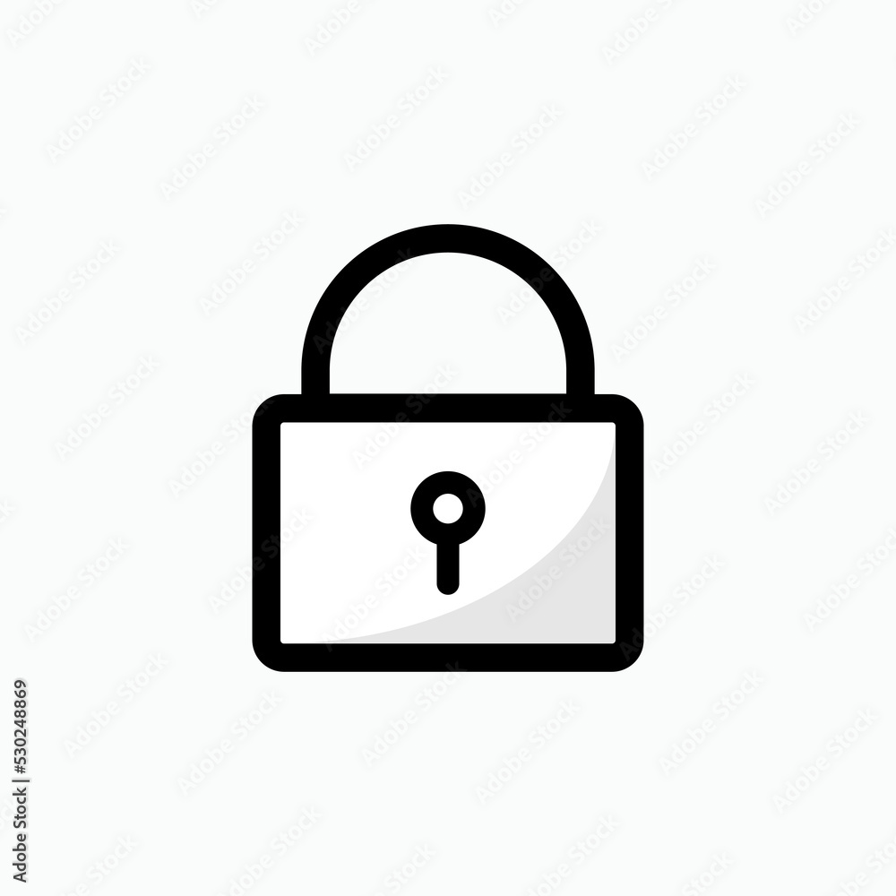 Padlock Icon. Locked Symbol - Vector. Padlock Icon. Locked Symbol - Vector.