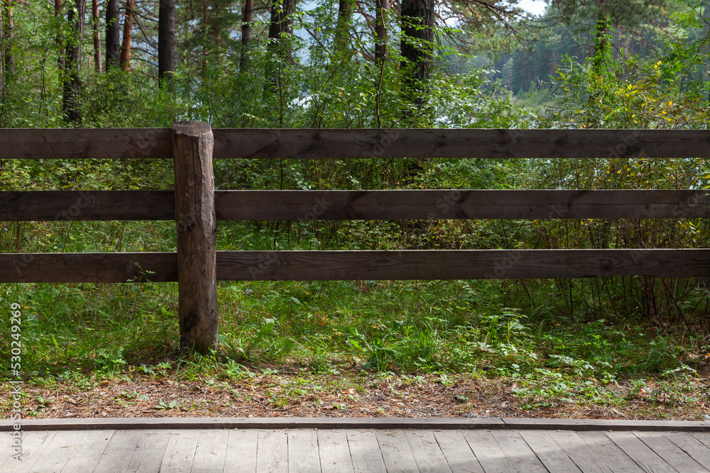 Background photo with wooden lane and fence