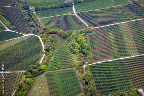 Kulturlandschaft aus der Vogelperspektive