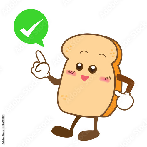 Cute bread cartoon
