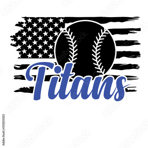 Ready to Press Titans Svg, Baseball Svg, American Flag Svg