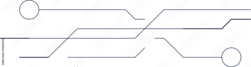 Tech Line Decorative Design Element Vector Illustration. Isolated on White Background Tech Line Decorative Design Element Vector Illustration. Isolated on White Background