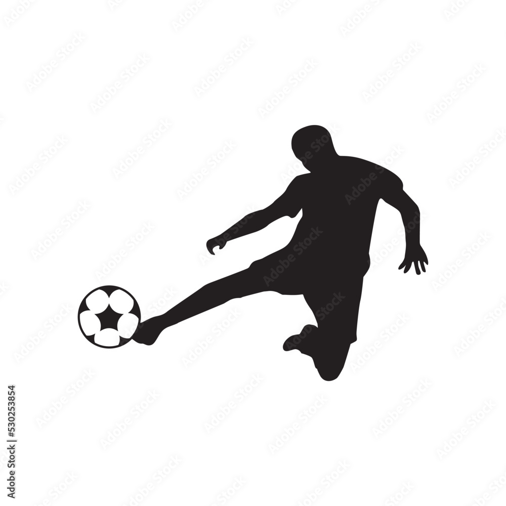 Football player character icon logo design