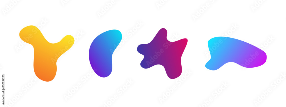 Gradient liquid blob shapes Gradient liquid blob shapes