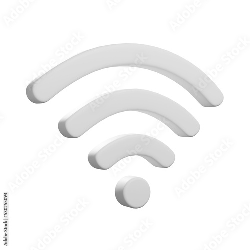 3d render wifi logo