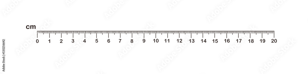 Measuring length markings in centimeters of ruler on white background. Illustration Measuring length markings in centimeters of ruler on white background. Illustration