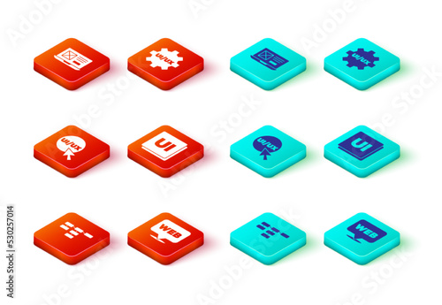 Set Site map, Web and graphic design, UI or UX, and icon. Vector