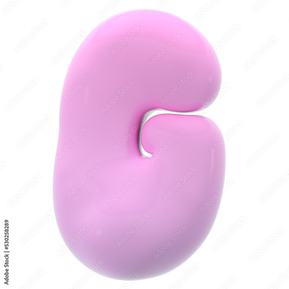 Alphabet G bubble letter illustration in 3D design Alphabet G bubble letter illustration in 3D design
