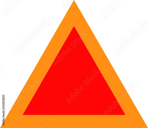 Warning about a slow moving vehicle. Vector image.