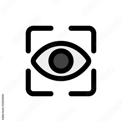 View icon in filled line style about camera, use for website mobile app presentation