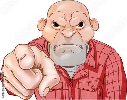 Angry Thug Pointing