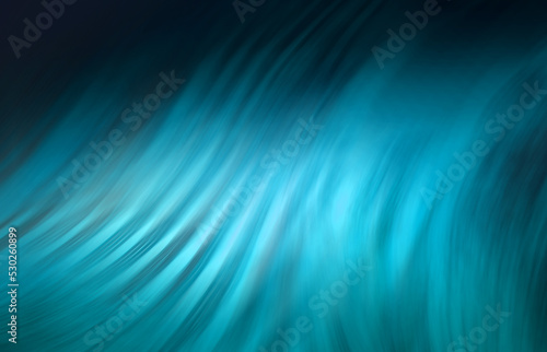 Abstract blue light wave effect texture. Blurred turquoise water backdrop. Motion effect illustration for your design, banner, background, wallpaper or poster. 3D rendering