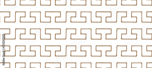 Seamless Greek Key hand drawn ornament luxury Background Pattern Texture