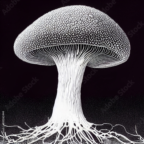 black-white mushroom