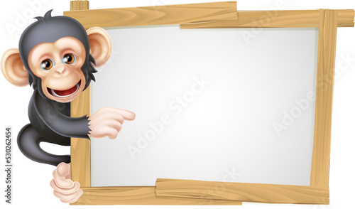 Cartoon Chimp Sign