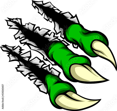 Cartoon Monster Claw Hole
