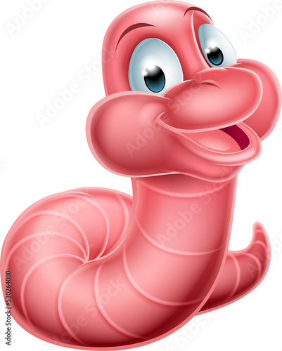 Cute Cartoon Worm