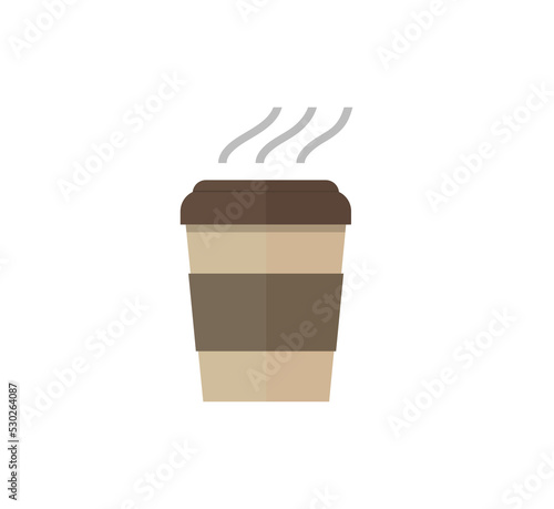 hot cup takeaway cartoon. vector illustration