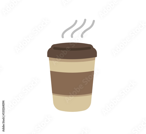 hot cup takeaway cartoon. vector illustration