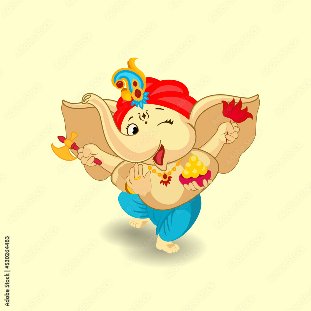 Lord Ganesha Character Vector Art