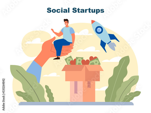 Startup types. New business, project development and establishment