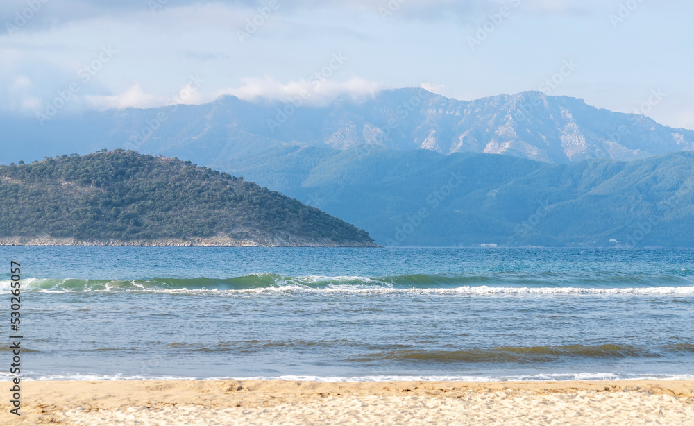 A beautiful seascape in Greece in a place called Keramoti
