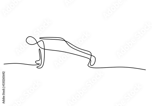 One continuous single line ...