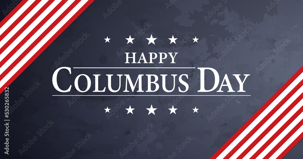 Happy Columbus Day Background - obrazy, fototapety, plakaty 