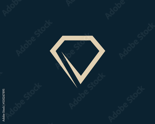 Diamond Jewellery Logo Concept sign icon symbol Element Design Line Art Style. Jewelry Logotype. Vector illustration logo template