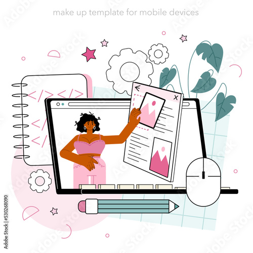 Typersetter online service or platform. Website constructing.