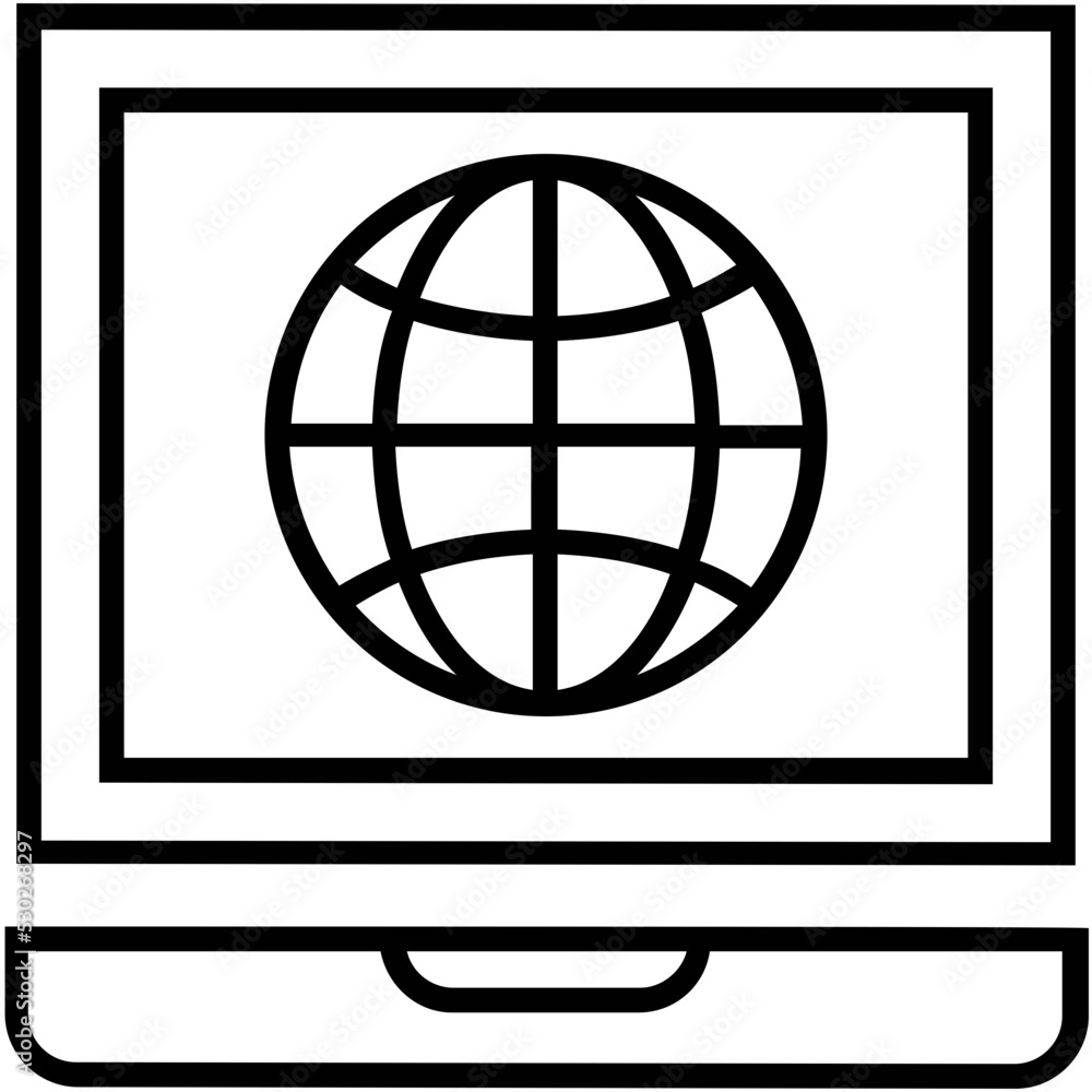 Internet Line Vector Icon