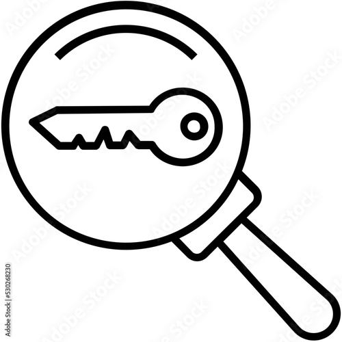 Keyword Line Vector Icon