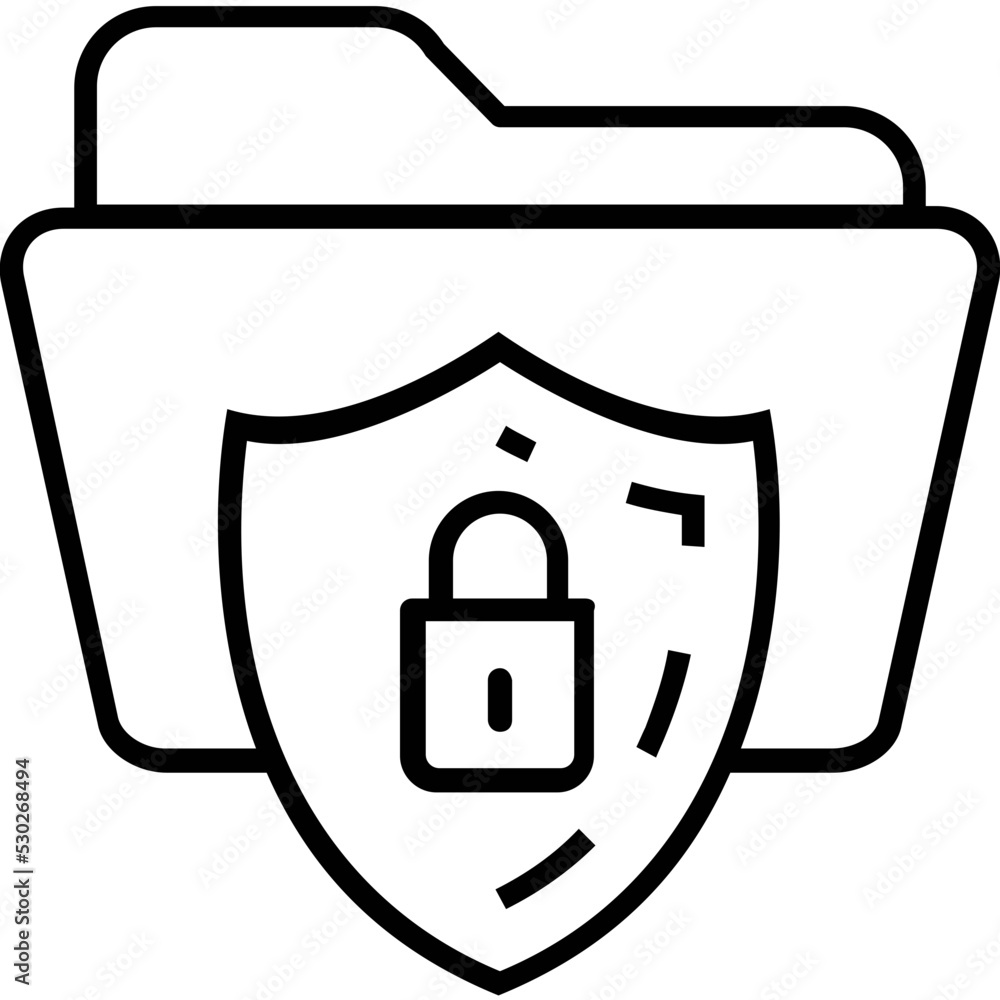 Data Protection Line Vector Icon Data Protection Line Vector Icon