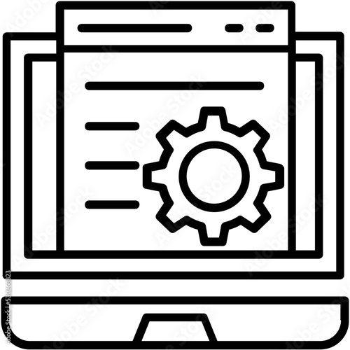 Web Development Line Vector Icon