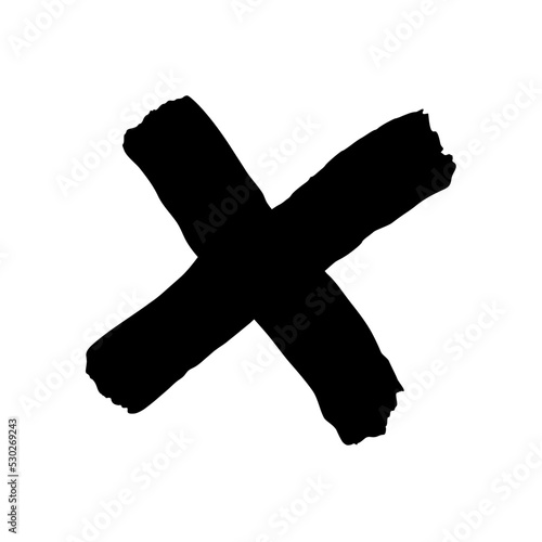 black cross mark