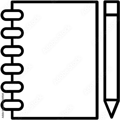 Diary Line Vector Icon