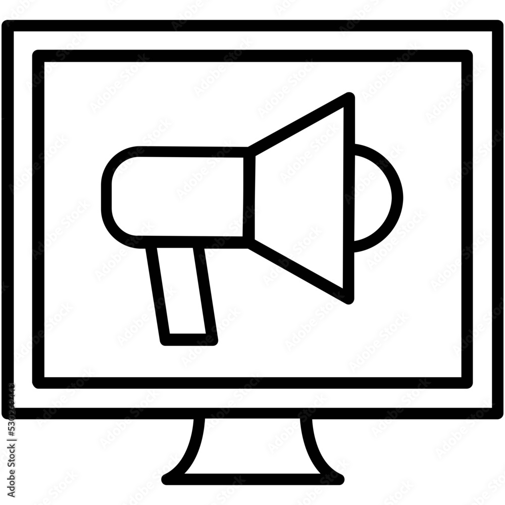 Digital Marketing Line Vector Icon Digital Marketing Line Vector Icon