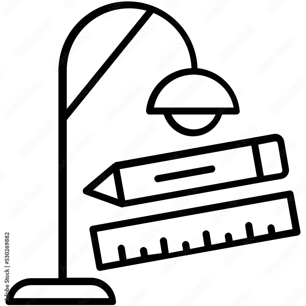 Office Supplies Line Vector Icon Office Supplies Line Vector Icon