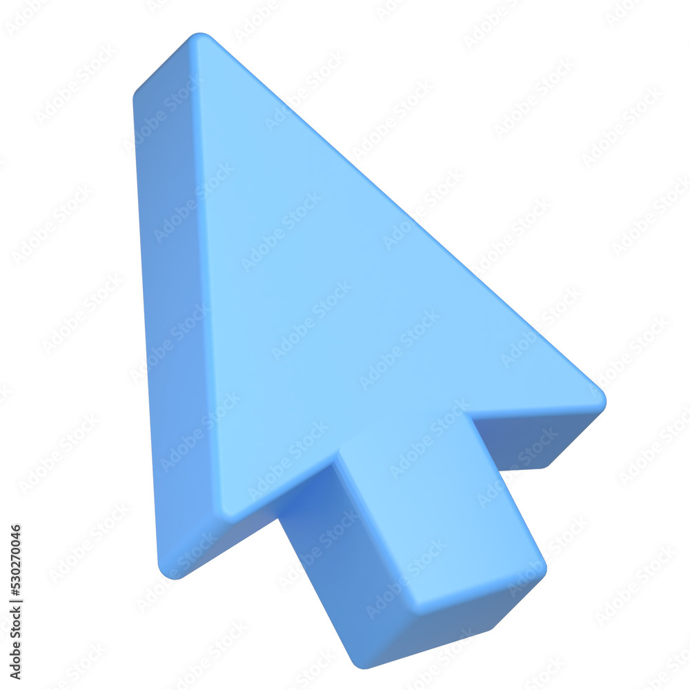Cursor icon illustration in 3D design Cursor icon illustration in 3D design